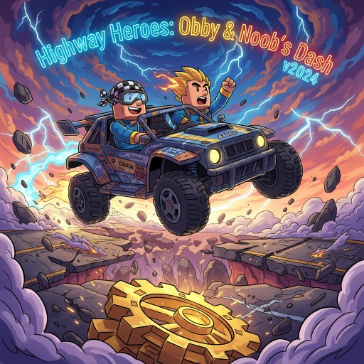 Highway Heroes: Obby & Noob's Dash v2024 Image